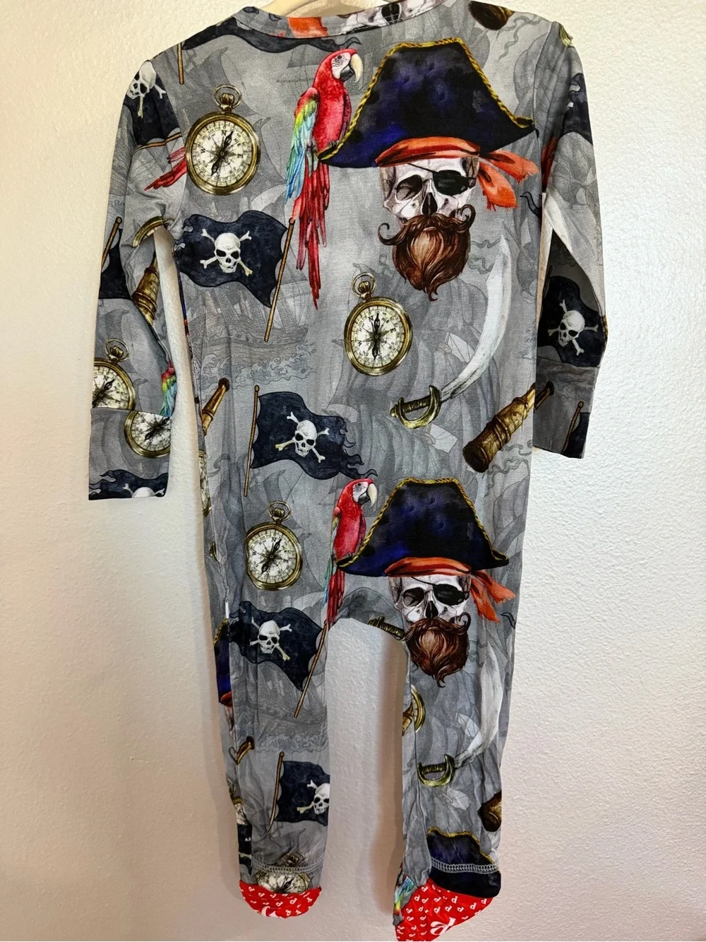 Posh Peanut Edward Pirate & Parrot Footie Halloween baby toddler kids 12-18m